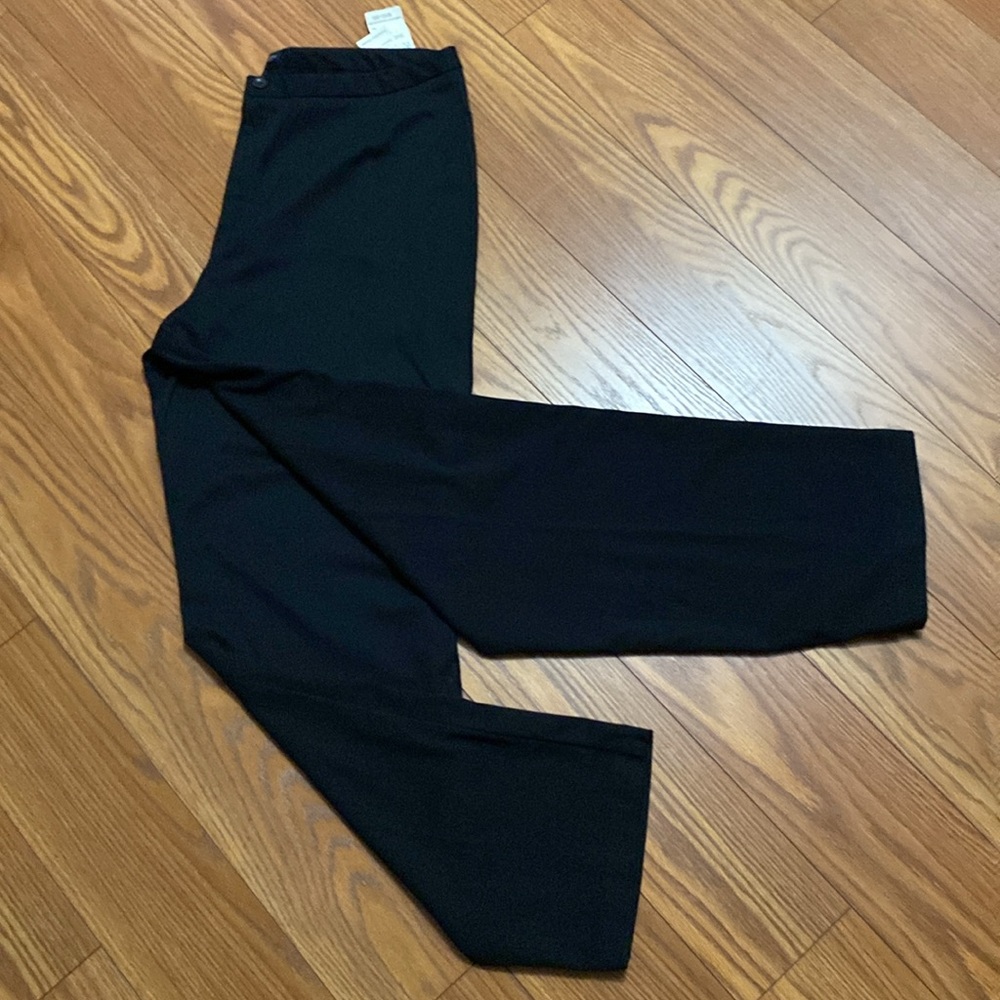 Dockers woman’s stretch black essential pant, zip front closure tri-blend soft